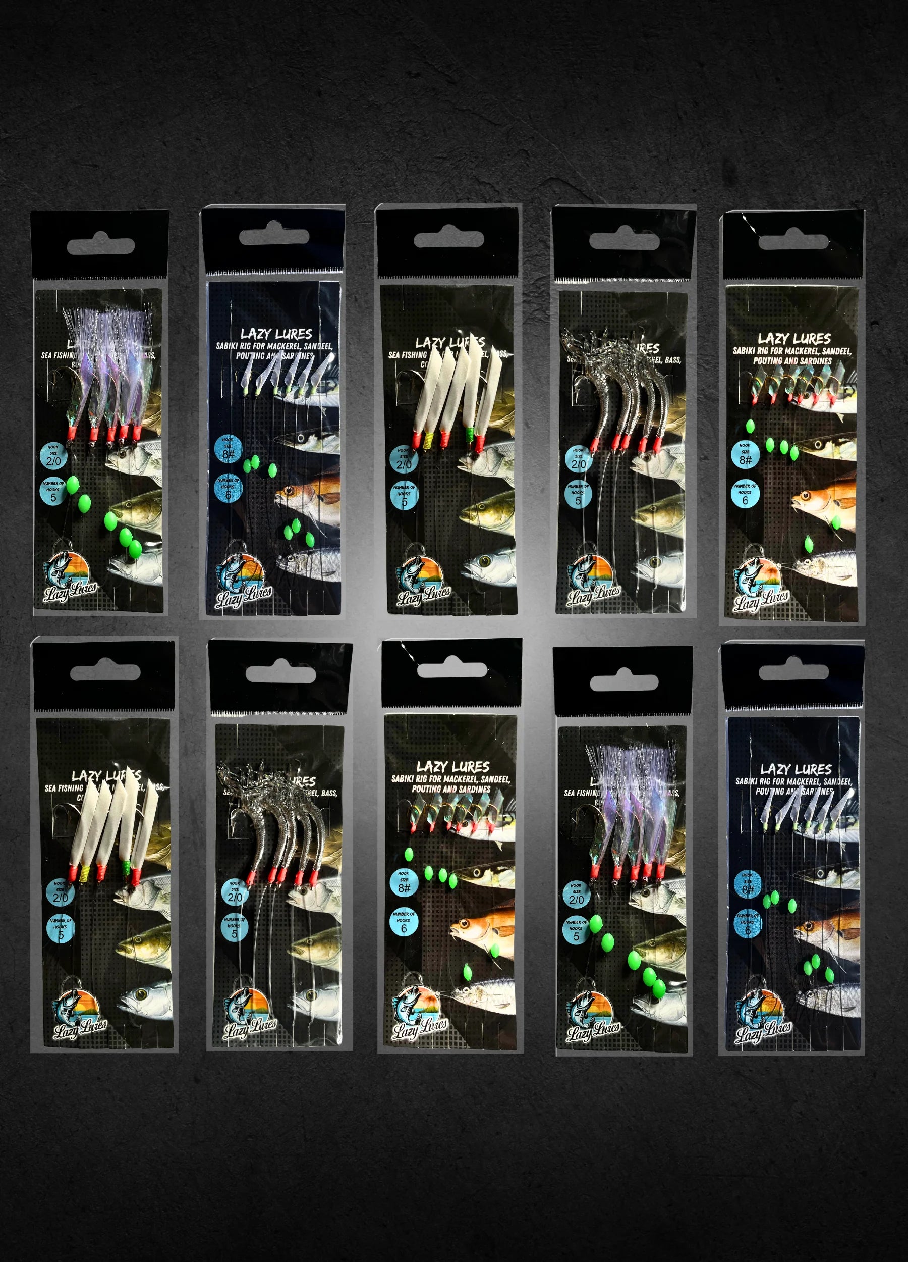 10 Pack Fishing Feathers